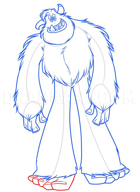 How to draw Migo from Smallfoot Step by Step .